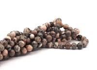 Pink Zebra Jasper 8mm Round Gemstone Beads Full Strand G341