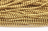 Tiny Ball Chain, 50 M (1mm) Raw Brass Ball Chain - Brs4-4 ( Z017 )