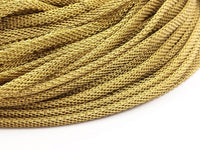 Brass Knitted Chain, 2 M (4x1.9mm) Raw Brass Mesh Chain ( Z073 )