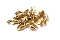 Snake Chain End, 50 Raw Brass Snake Chain Parts For (8x12.5mm) Snake Chain L023