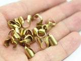 Snake Chain End, 50 Raw Brass Snake Chain Parts For (8x12.5mm) Snake Chain L023