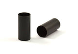 Black Tubes, 3 Black Oxidized Brass Tubes (16x30mm) Bs 1490 S121