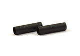 Black Tube Bead, 12 Black Oxidized Brass Tubes (8x30mm) Bs 1546 S189