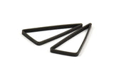 Black Triangle - 24 Oxidized Brass Black Open Triangles, Charms, Findings (30x33x15mm) BS 1148 S515