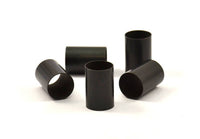 18mm Black Tube, 5 Oxidized Brass Black Tubes (12x18mm) Bs 1473 S188