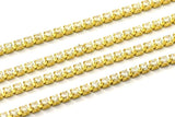 Zircon Brass Chain, 1 Meter Zircon CZ Rhinestone Chain With Brass Frame 2,5mm Z117