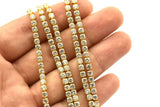 Zircon Brass Chain, 1 Meter Zircon CZ Rhinestone Chain With Brass Frame 3mm Z117