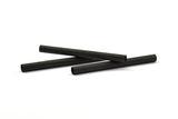 Black Solid Tube Bead, 5 Oxidized Brass Black Tubes (5x60mm) Bs 1468 S208