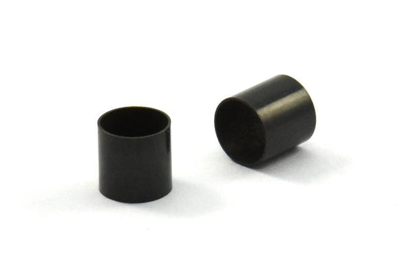 Black Tube Bead, 50 Oxidized Brass Black Tube Beads (5x5mm) Bs 1460 S130