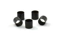 Black Tube Bead, 50 Oxidized Brass Black Tube Beads (5x5mm) Bs 1460 S130