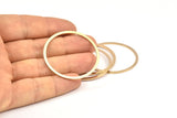 Circle Connector, 10 Gold Plated Brass Circle Connectors (40x2x1mm) Bs 1326