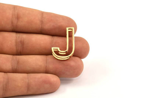 Rose Gold J Letter, 2 Rose Gold Plated J Letter, Initials, Uppercase, Letter Initial Pendant for Personalised Necklaces