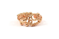 Princess Ring Settings, 1 Rose Gold Plated Ring Setting with Pad Size 5mm U054 Q0242