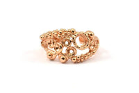 Princess Ring Settings, 2 Rose Gold Plated Ring Setting with Pad Size 5mm U054 Q0242