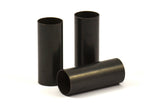 Black Tube Beads - 5 Oxidized Brass Tubes (10x30mm) Bs 1558 S028