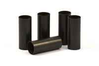 Black Tube Beads - 5 Oxidized Brass Tubes (10x30mm) Bs 1558 S028