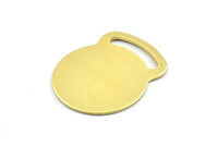 Brass Kettlebell Pendant, 12 Raw Brass Kettlebell Pendants With 1 Loop, Findings, Earrings (27.5x22.5x0.80mm) BS 2271