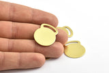 Brass Kettlebell Pendant, 12 Raw Brass Kettlebell Pendants With 1 Loop, Findings, Earrings (27.5x22.5x0.80mm) BS 2271