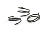 Black Wire Ring, 6 Oxidized Brass Black Ring Settings (21x1.5 mm) Bs-1235 S249