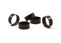 Black Tube Beads - 12 Oxidized Brass Tubes (20x8mm) Bs 1497 S016