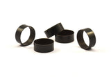 Black Tube Beads - 6 Oxidized Brass Tubes (20x8mm) Bs 1497 S016