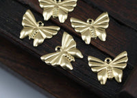 Brass Butterfly Charm, 25 Raw Brass Butterfly Charms, Findings (15x12mm) Brs 1998 A0469