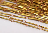 2 Meters - 6.6 Feet Raw Brass Soldered Chain (11x 1.5 Mm Apx) - W55