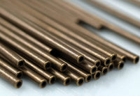 Bronze Copper Long Tube, 10 Antique Bronze Tone Copper Long Tubes (50x2) Sb-50 K196