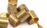 Brass Industrial Tube, 12 Raw Brass Industrial Tube Findings, (12x12mm) R022