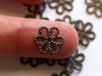 Antique Brass Flower, 250 Antique Brass Filigree Flower Connectors, Charms (12mm) K160