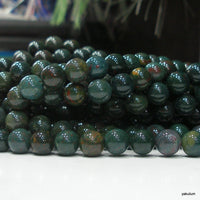 Blood Stone , 8mm, Round Shape Beads , Full Strand T018