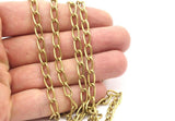 Twisted Chain, 3 M. Open Link Raw Brass Twist Chain (10.2x4.7 Mm) Or10247