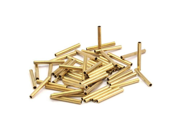 Brass Plain Tubes - 15000 Raw Brass Tube Beads (1.5x12mm) D0284