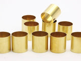 Brass Tube Beads, 10 Raw Brass Tubes (16x16mm) Bs 1487