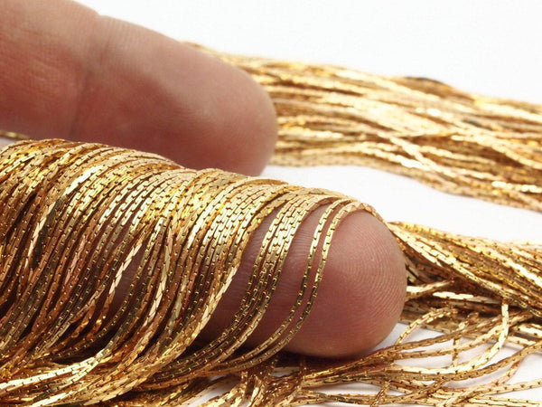 Tiny Brass Chain, 5 Meters - 16.5 Feet Tiny Raw Brass Soldered Chain (0.70mm) - W50-3 Z055  BS 1014