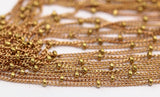 Red Brass Chain, 50 M (1.5mm) Raw Red Brass Soldered Chain - Ybt007 Z114