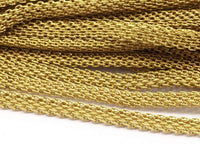 Brass Knitted Chain, 2 M (4x1.9mm) Raw Brass Mesh Chain ( Z073 )