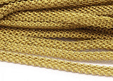 Brass Knitted Chain, 2 M (4x1.9mm) Raw Brass Mesh Chain ( Z073 )