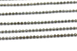 Gunmetal Ball Chain, 10 Meters - 33 Feet 1.2 Gunmetal Brass Faceted Ball Chain - W72 ( Z023 )