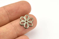 Brass Flower Bead, 40 Antique Brass Flower Bead Caps, Connector Charms Pendant Findings (12mm) Pen 121 K159