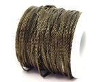 Curb Chain, Black Chain, 2m (1.5mm) Black Antique Brass Faceted Soldered Curb Chain - Ys009 ( Z046 )