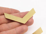 8 Raw Brass Chevron Blanks (60x15x0.80mm) A0861--n0609