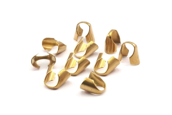 Snake Chain End, 50 Raw Brass Snake Chain Parts For (8x12.5mm) Snake Chain L023