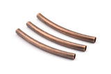 Bronze Spacer Beads, 12 Antique Bronze Tone Copper Noodle Tubes (50x4mm) BS 2316