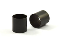 Black Tubes, 3 Black Oxidized Brass Tubes (20x20mm) Bs 1492 S111