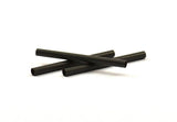 Black Tube Beads, 10 Black Oxidized Brass Tube Beads (4x50mm) Bs 1457 S098