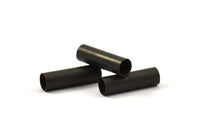 Black Large Tube Bead, 25 Black Oxidized Brass Tubes (6x20mm) Bs 1533 S202