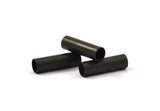 Black Large Tube Bead, 12 Black Oxidized Brass Tubes (6x20mm) Bs 1533 S202