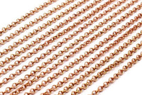 Red Brass Rolo Chain, Soldered Copper Rolo Chain (3mm) MB 8-19