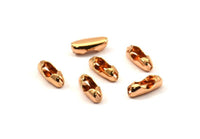 Ball Chain Connector, 50 Rose Gold Plated Ball Chain Connector Clasps For 2.3mm Ball Chain, Findings (9x3mm) B0131 Q218